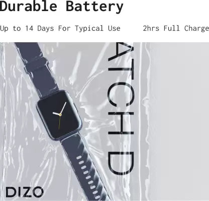 DIZO Watch D 1.8 inch Big Dynamic display (by realme techlife) – Black