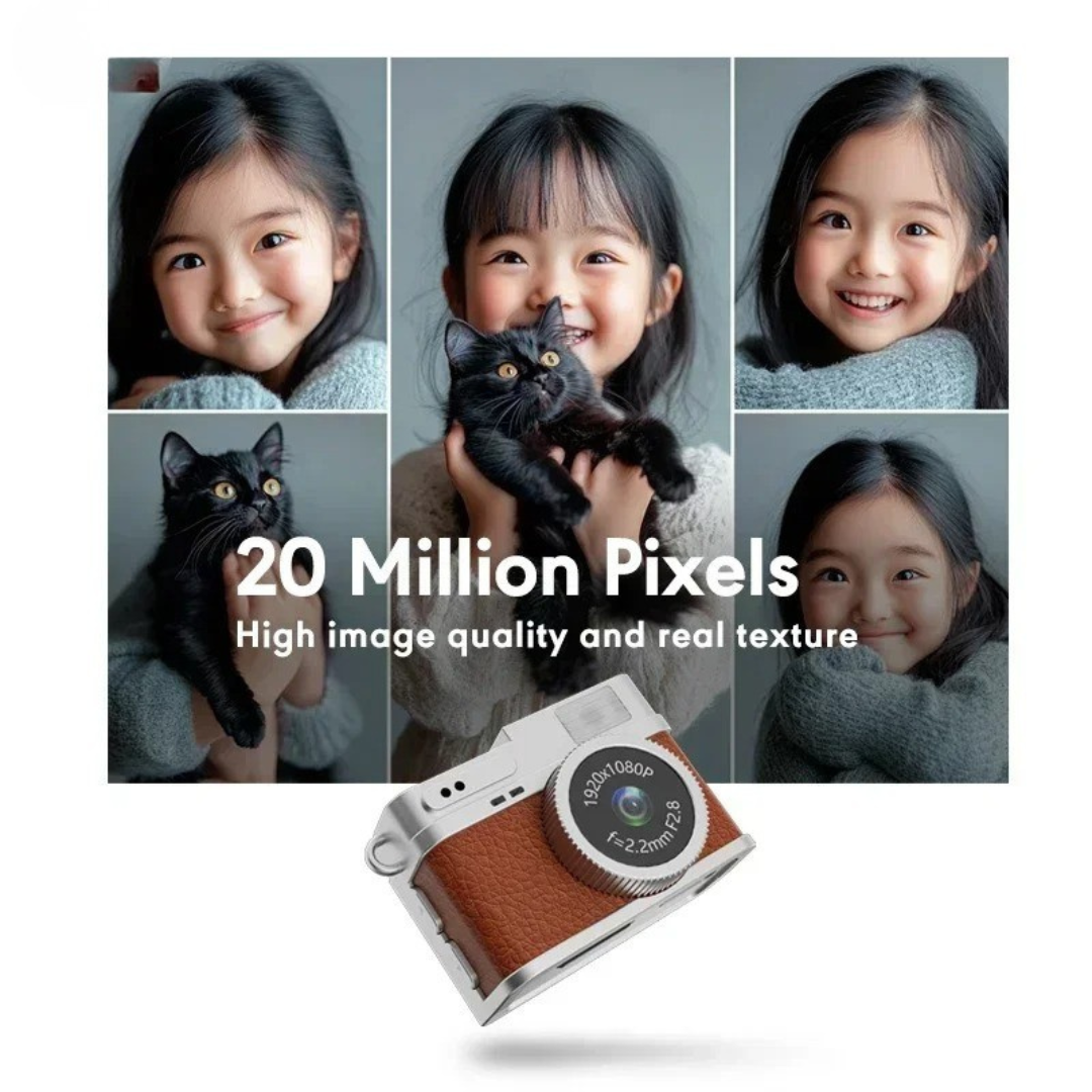 Mini Retro Camera with 1080p recording and LCD Display 32GB Memory