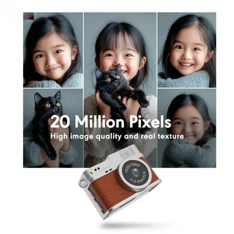 Mini Retro Camera with 1080p recording and LCD Display 32GB Memory