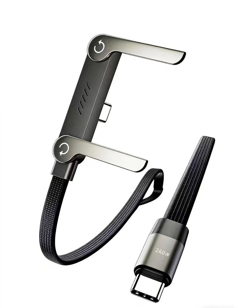 240W 2-in-1 Charging Cable with Phone Stand 1.5m length