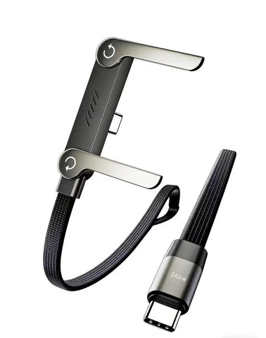 240W 2-in-1 Charging Cable with Phone Stand 1.5m length