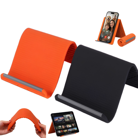 Trending Portable Rollable Bendable Soft Silicone Multi-Angle Stand for Phones, IPads and other devices