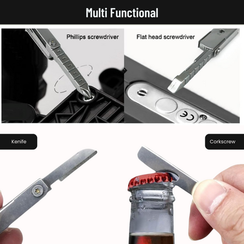 11in1 Survival Toolkit with Keychain