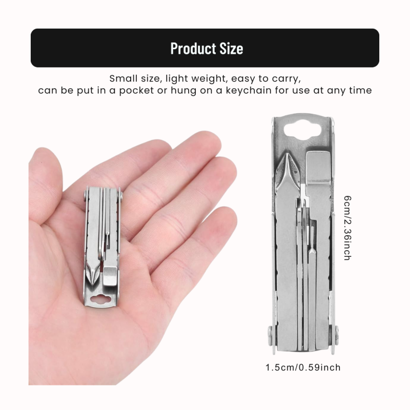 11in1 Survival Toolkit with Keychain