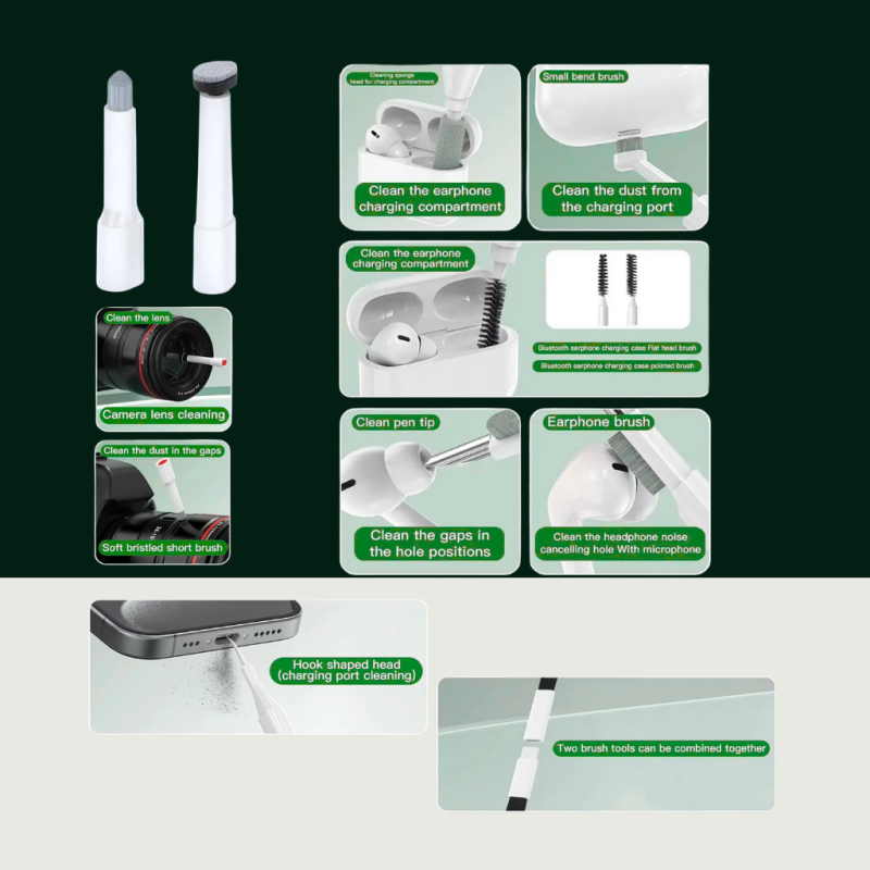 22 in 1 Premium Cleaning Tools Kit for Phone, Airpods, Headphones, Keyboards, Cameras, Laptop & More