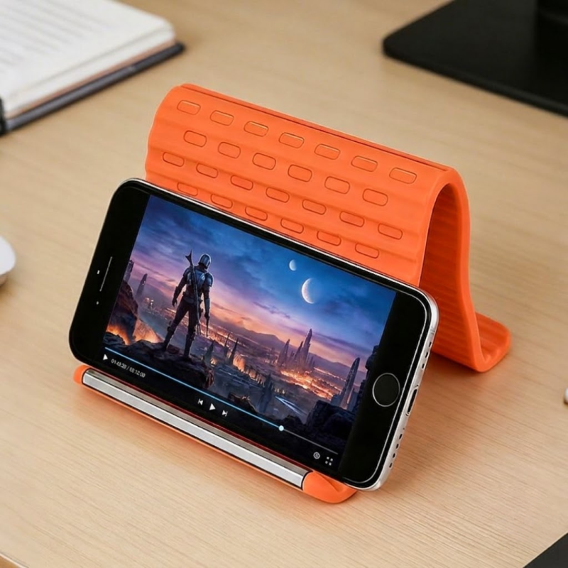 Trending Portable Rollable Bendable Soft Silicone Multi-Angle Stand for Phones, IPads and other devices