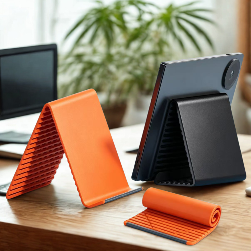 Trending Portable Rollable Bendable Soft Silicone Multi-Angle Stand for Phones, IPads and other devices