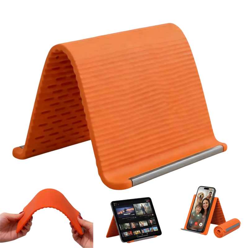 Trending Portable Rollable Bendable Soft Silicone Multi-Angle Stand for Phones, IPads and other devices