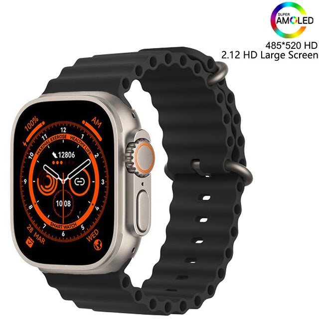 HK8 Pro MAX Smart Watch Ultra Men 49mm 2.12 Inch Amoled Screen High Refresh  Rate Sport Compass NFC Smartwatch Series 8